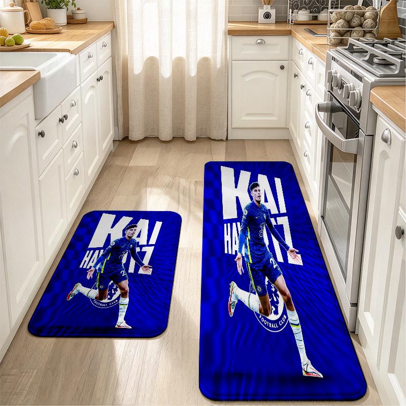 Kai Havertz Champion Flannel Kitchen Mat Christmas Soft Area Rug Non Slip Floor Carpet Home Decoration