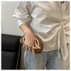Elegant Oval Faux Leather Evening Clutch Bag for Women, Detachable Chain Strap Shoulder Crossbody Purse, Chic Party Handbag