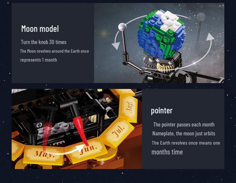 Double Eagle Click C71004 Solar System Globe Building Block Set, Lego-Compatible Small Particle Model.