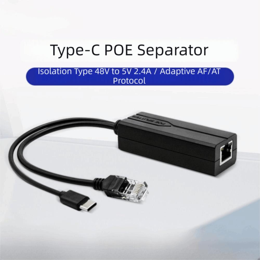 48V To 5V Gigabit POE Splitter 5V 2.4A 5V 3.5A PoE To Micro USB Splitter  Tablets