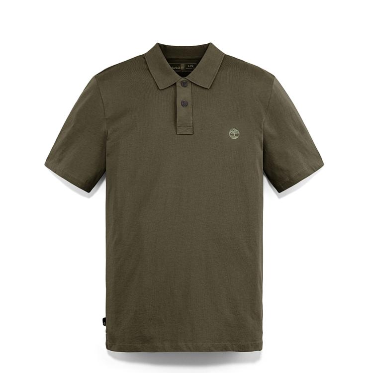 Timberland Outdoor Casual Loose Breathable Short Sleeve Polo Shirt Men Polo Shirts Army-Green A63YQ-A58