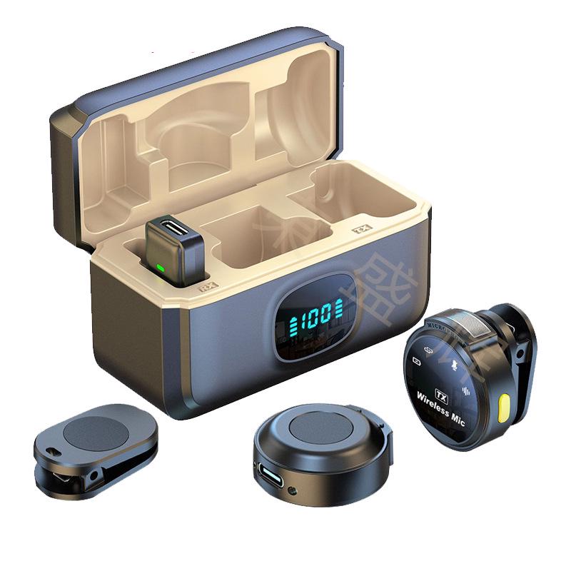 Microfon lavalieră wireless pentru streaming mobil în aer liber, interviuri și reducerea zgomotului