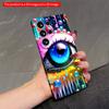 2DFlat Samsung Phone Case Vibrant Eye with Colorful Droplets and Bubbles Applicable To Galaxy S23 S24 S25ULTRA S26 A12 A14 A15 A16 A54 A55