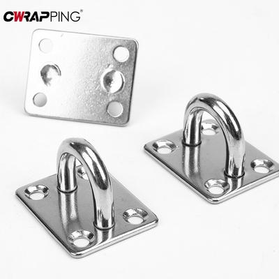 4/8Pcs Stainless Steel Square Pad Eye Plate Hook Hanger Heavy Duty Ceiling Wall Boating Yacht Shade Sailing Marine Accessories