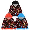 Digital Print Zipper Hooded Jacket for Kids - ROBLOX LEGO Theme