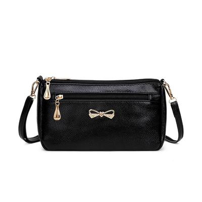 Fashion Small PU Leather Messenger Bags for Women Bow Design Shoulder Bag