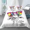 Alpaca Duvet Cover King Queen Size Kawaii Farm Animal Theme Bedding Set Kids Cartoon Llama Alpaca 2/3pcs Polyester Quilt Cover
