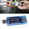 USB Tester Current Voltage Capacity Timing Power Wh Temperature Display USB Voltmeter Blue