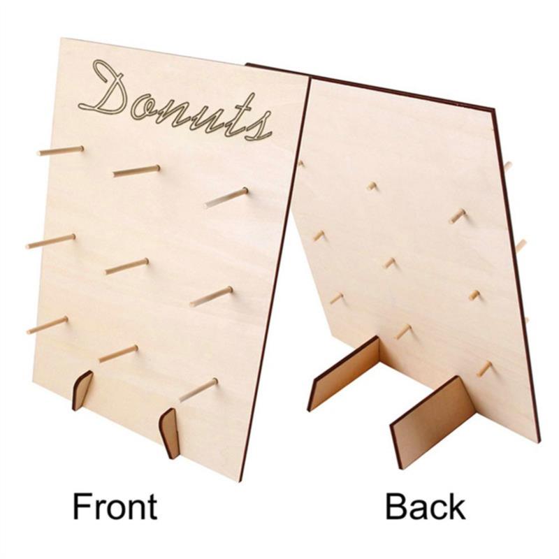 Wood Donuts Wall Display Stand Holder Wedding Birthday Party Baby Shower Decor