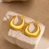 DIEYURO 316L Stainless Steel Concise Fashion Heart irregular Earrings For Women Lady New Trend Ear Circle Jewelry Party Gift