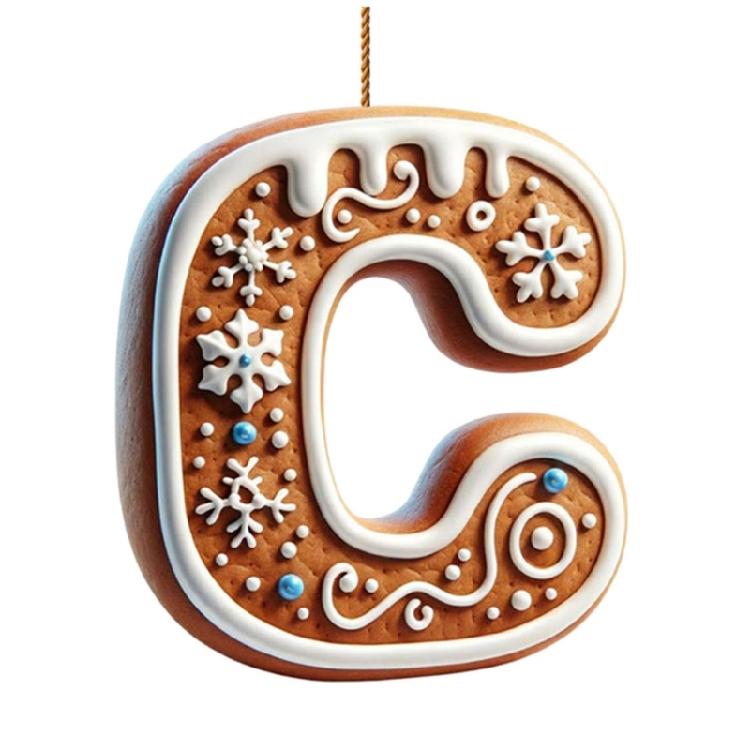 Child Safe Acrylic Christmas Letter Ornament Gingerbreads Homes Decors For Car Homes Decoration Holiday Party Accessory