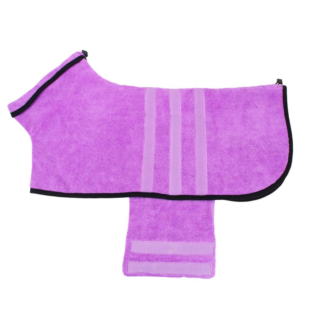 Pet Dog Warm Towel Bathrobe Adjustable Pet Drying Coat Strong Water Absorption Bathing Clothes