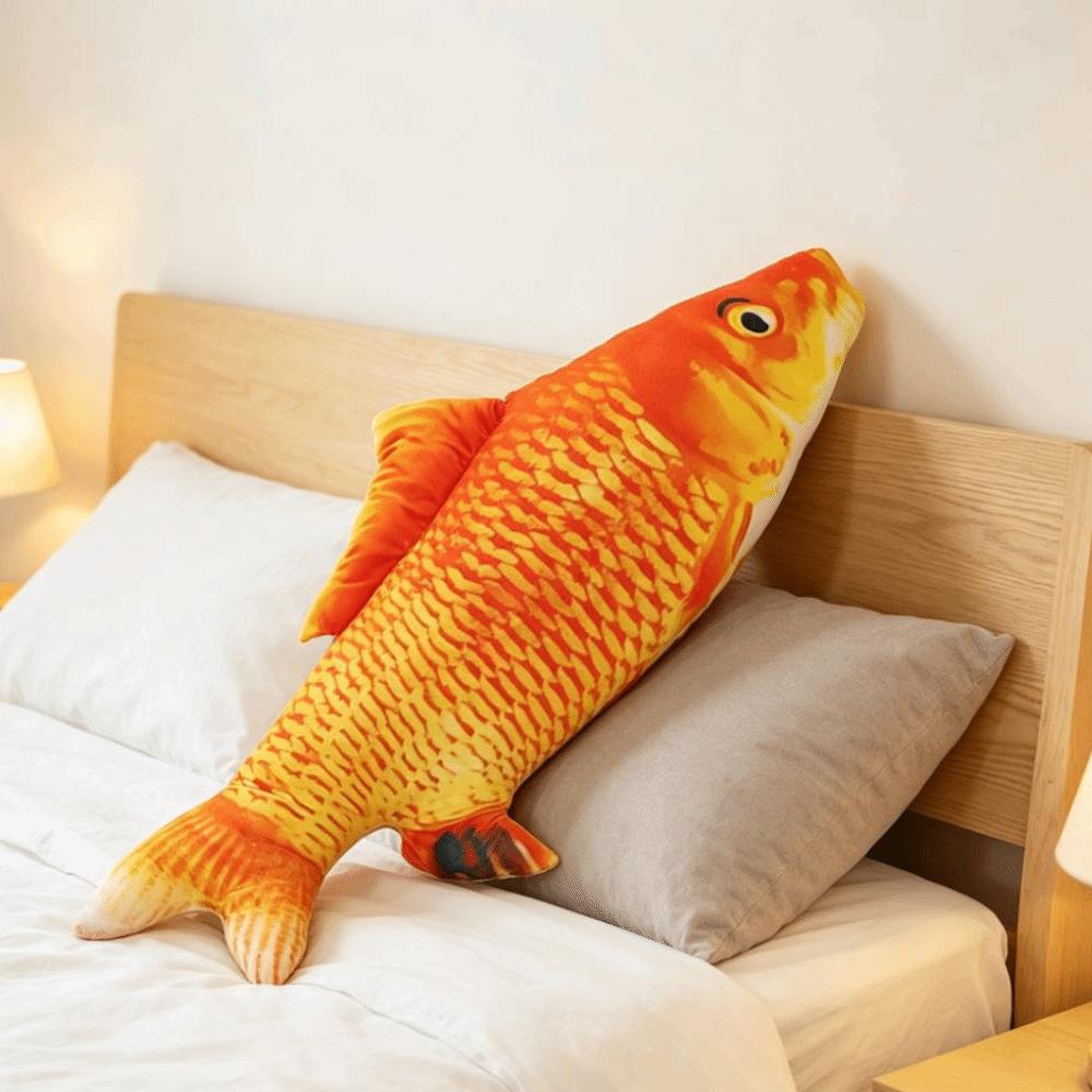 Simulation Fish Stuffed Animal Carp 3D Simulation Fish Plush Doll Fish Plush Toy Pet Cat Favor