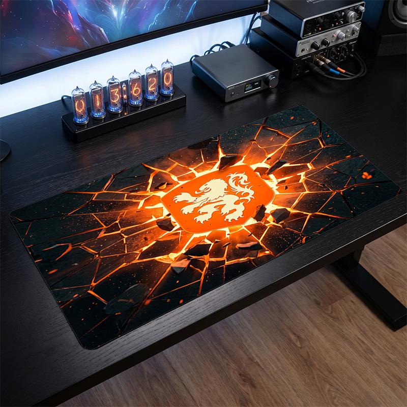 Netherlands Football Crest Mouse Pad, Extended Non Slip Rubber Desk Mat for Gaming Office Laptop Fan Gift