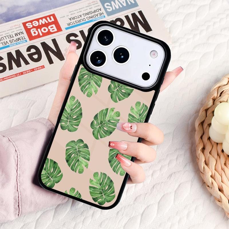 Tropical Monstera Leaves Phone Case For IPhone 17 16e 15 14 13 12 11 Pro Max Air Mini Soft Protective Cover