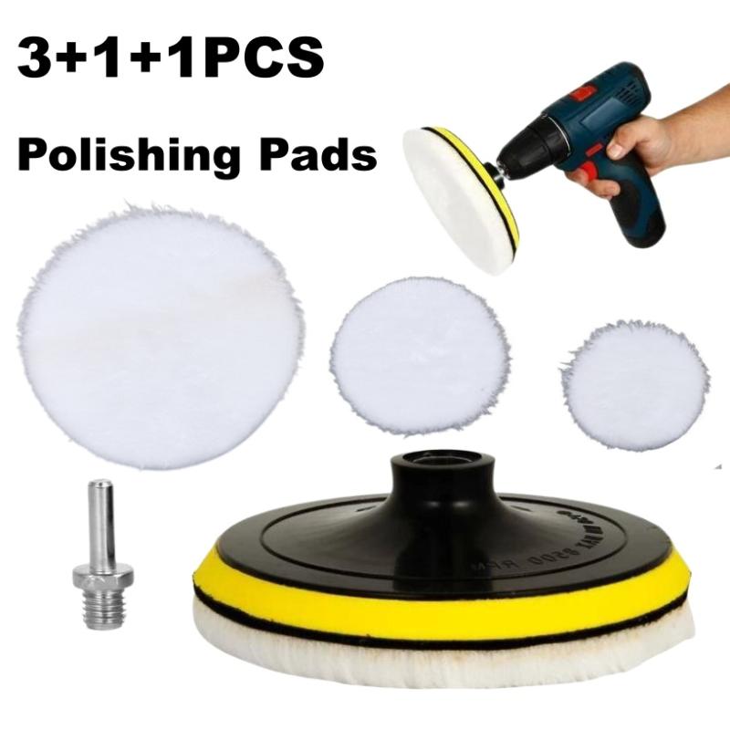 5/7Pcs 3/4/5/6/7 Inches Soft And Reusable Polishing Pads Car Buffing Wool Wheel Mop Kits For Car Polisher Drill Accessories