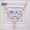 Banquet Pearl Necklace Necklace V-Shaped with Zircon Claw Setting Design