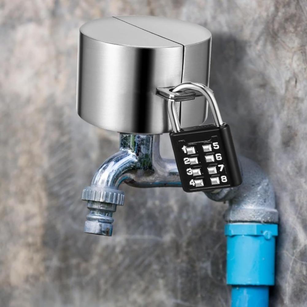 Lockable Latches Weatherproof Outdoor Faucet Cover with Stainless Steel Cap for Garden and Home Faucet Security