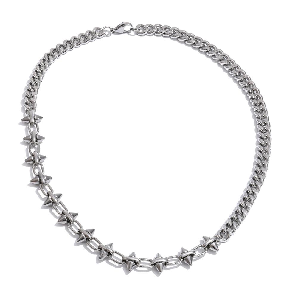 

Yhpup Hip-Hop Stainless Steel Metal Rivet Chain Vintage Necklace Unique Gothic Men Unisex New Jewelry Accessories