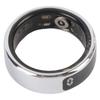 Smart Ring Silver Step Counter Splash Proof Smart Fitness Ring with APP Display Screen Touch Keys fo