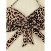 Leopard Knotted Polka Dot Bikini Women Strapless Bandeau Swimsuit Female Swimwear Two Pieces Bikini Set Bathing Suit Swim