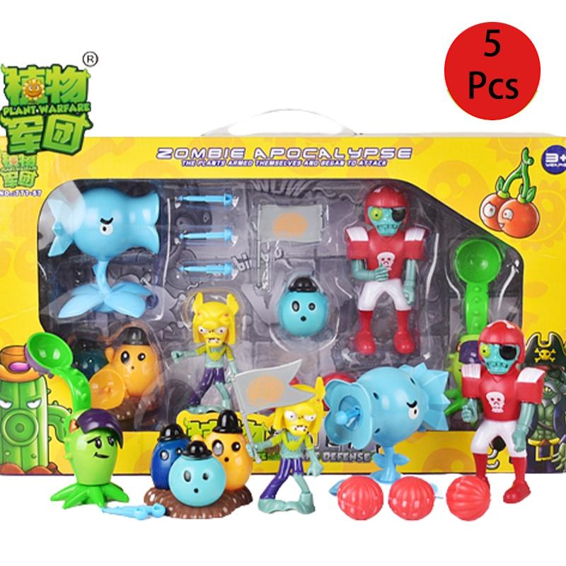 Plants Vs Zombie Peashooter Action Figure Dolls Set High Quality Kids Present