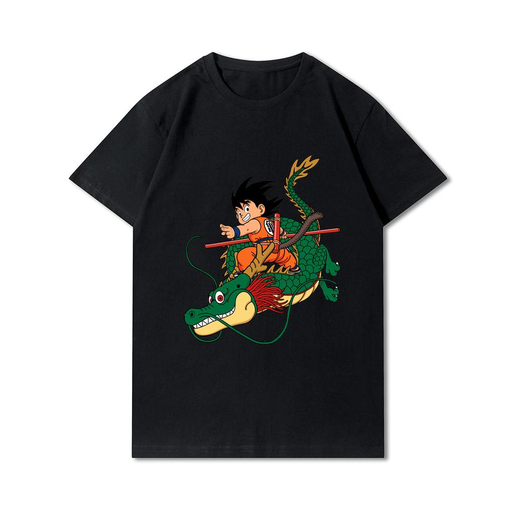 Mode Dragon Ball gedruckt Männer T Shirts Rundhals Baumwolle Tops Sommer Casual schwarze T-Shirts