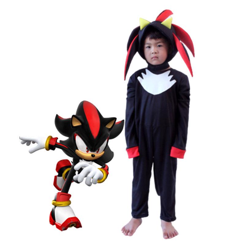 Super Sonic Black Kids' Cosplay Costume for Role-Play