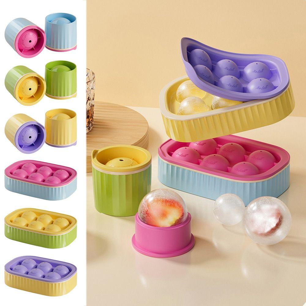 New Dopamine Ice Ball Mold Easy To Demould Home Ice Making Tool Whiskey Large Ice Ball Tray Portable Ice Box