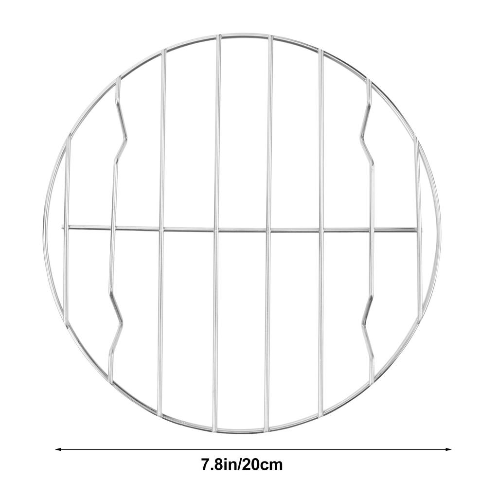 2 stuks Roestvrij Staal Barbecue Stand Roestbestendig Rond BBQ Rek voor Buiten Vlees Vis Groente Grillen Gereedschap