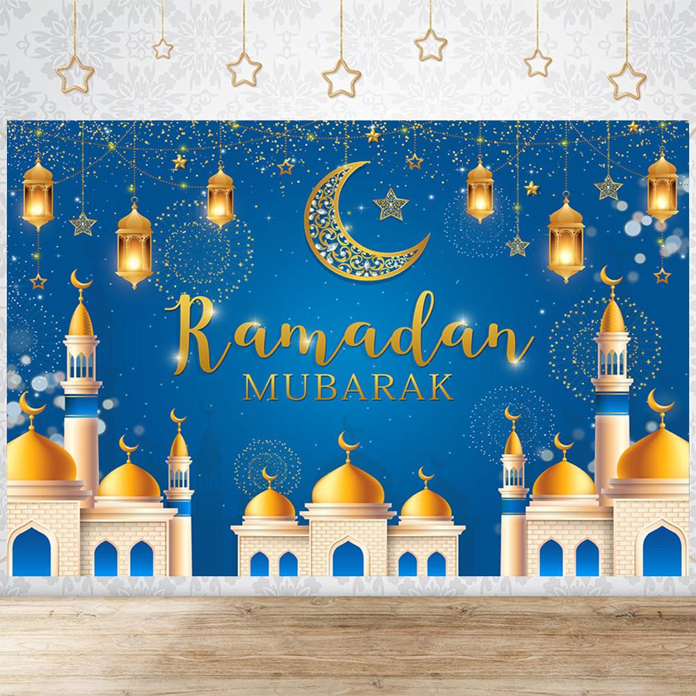 Eid Party Thema Traditioneller Hintergrund Ramadan Mubarak Dekorationen für Zuhause Islamisch Muslimisch Kareem Eid Al Adha Requisite Geschenk Poster