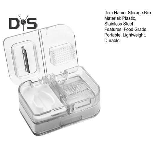 3 w 1 Przecinarka do tabletek Pudełko do przechowywania tabletek Odporne na wilgoć Przenośne Przezroczyste Wielofunkcyjne etui do przenoszenia tabletek