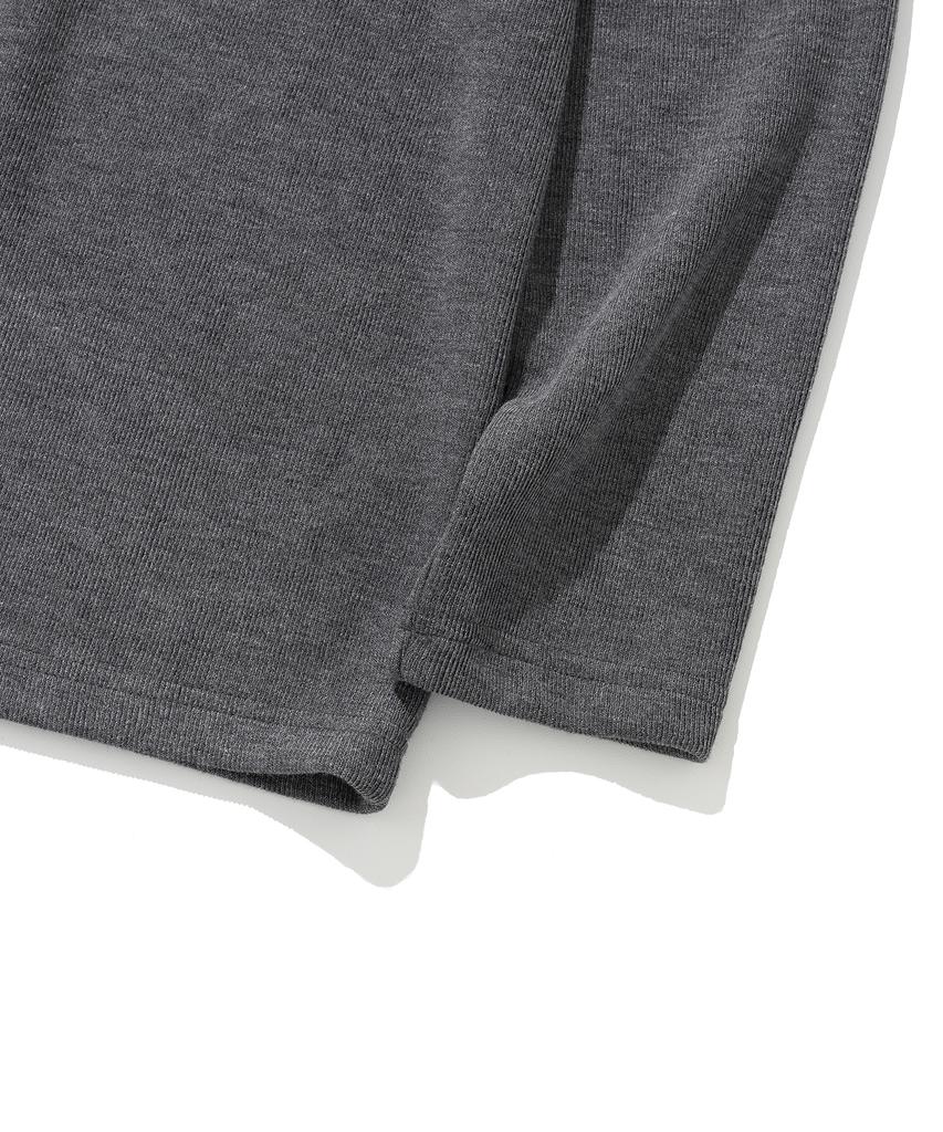 KNITTED Turtleneck Long Sleeve Knit Charcoal