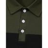 Herren Langarm Gestreiftes Revers Freizeit T-Shirt Poloshirt