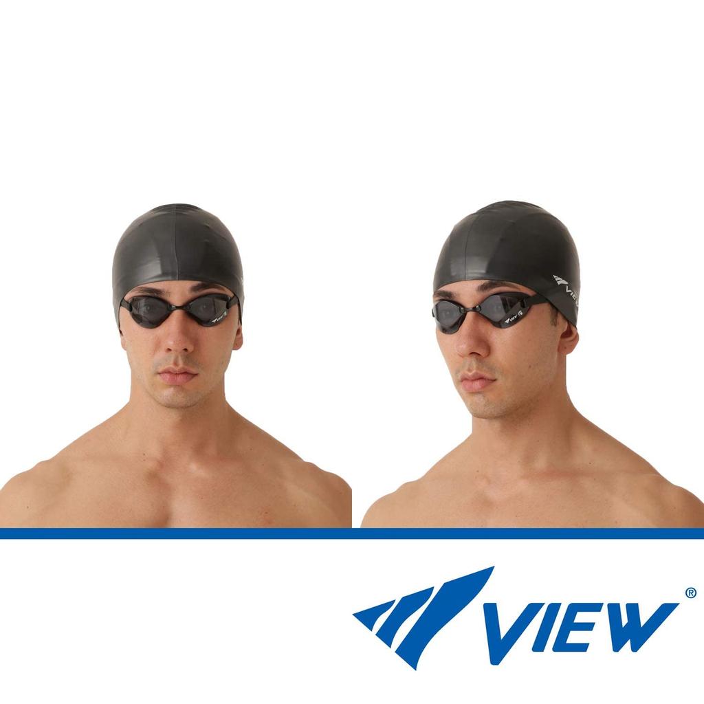 VIEW BladeF Swimming Made in for Ages 10 and FINA with SWIPE V122SA SK Goggles, Japan, Racing, Non-Cushion, Up, Approved, Anti-Fog Function, Smoke,