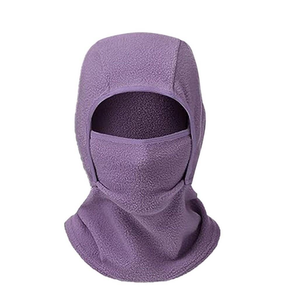 

Windproof Hooded Hat Warm Ear Protection Hat New Helmet Cap Autumn and Winter фіолетовий