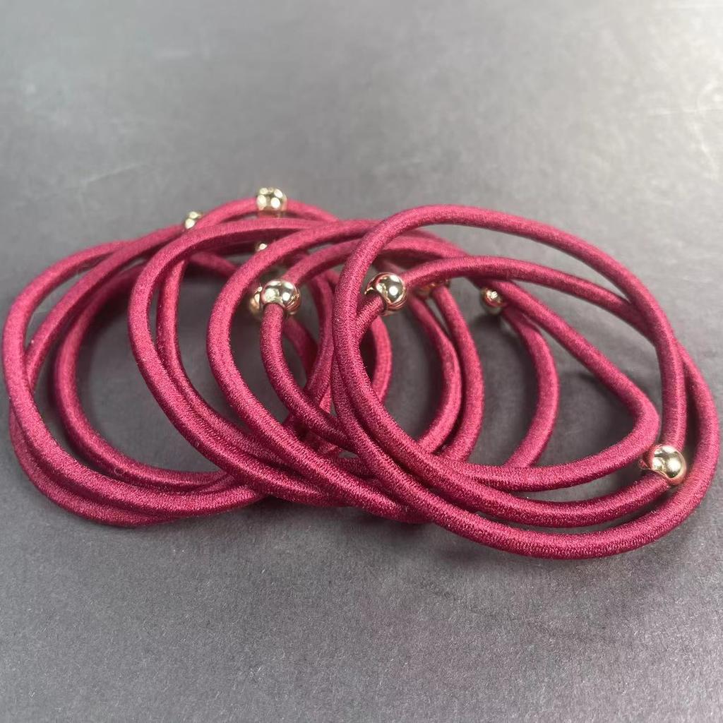 10PCS Girls Elastic Hair Rubber Bands Headbands Metallic Women Ponytail Hairpin Hair Accessories Headband