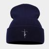 Embroidered Beanies Hats Cotton Knitted Hats Winter New Ear Protection Hat