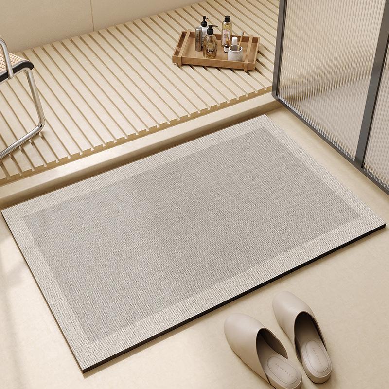 Wabi-Sabi Diatom Mud Bathroom Mats: Absorbent, Quick-Drying, Non-Slip, Dirt & Wear-Resistant.