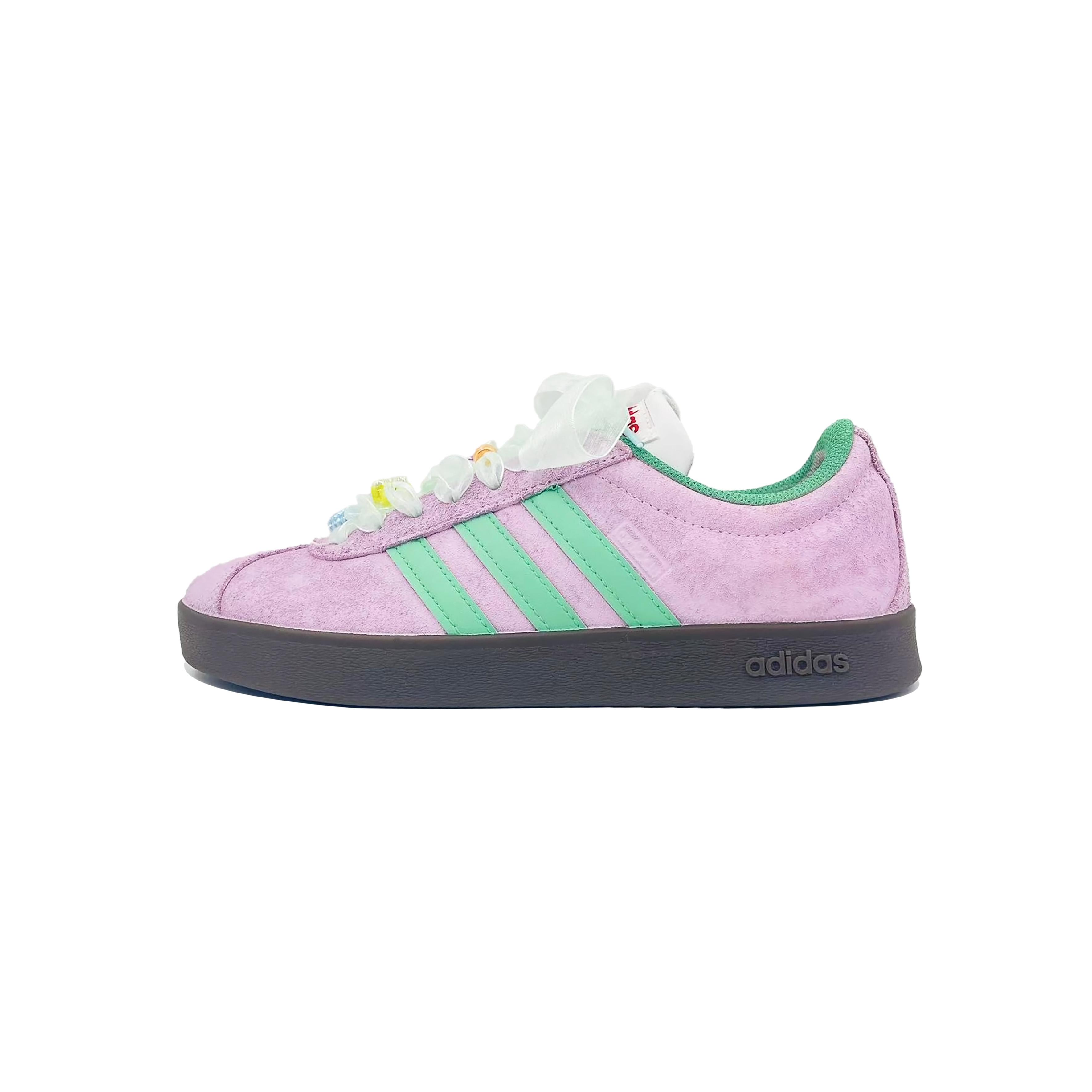 

Adidas VL COURT 2.0 Purple Wisteria Bubble, Sweet Style Lightweight Low top Skateboard Shoes Unisex Pink Purple HQ1802(Team1230-) 35⅔