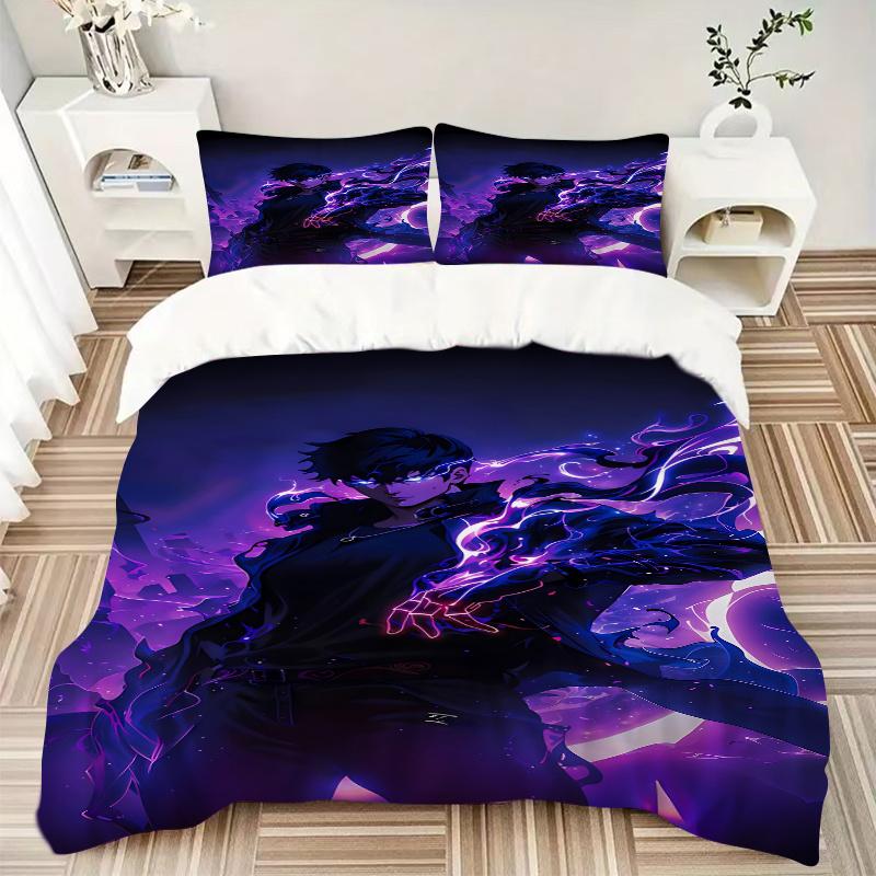 3pcs Anime Character Home Bedding Set-Universal Three-Piece Suit for Bedroom, Guest Room, Living Room, Hotel Decor-Perfect Gift for Fans, Tr