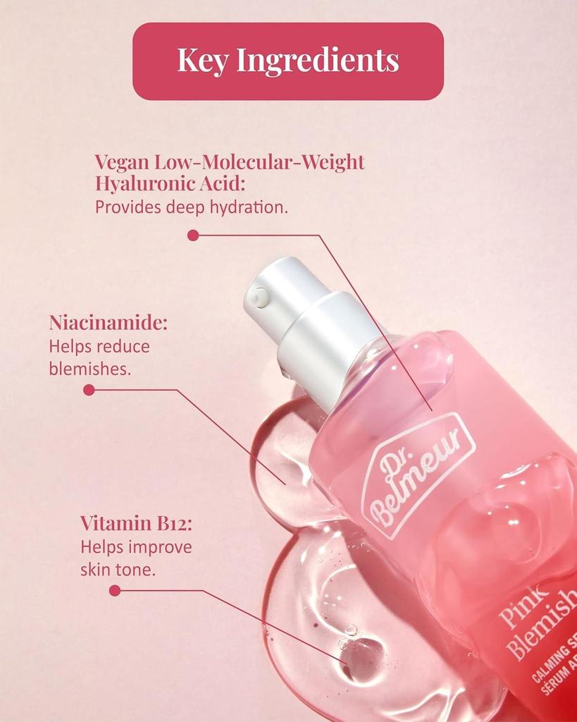 The Face Shop Dr.Belmer Pink Blemish Calming Serum Soothing Hydrating 50ml