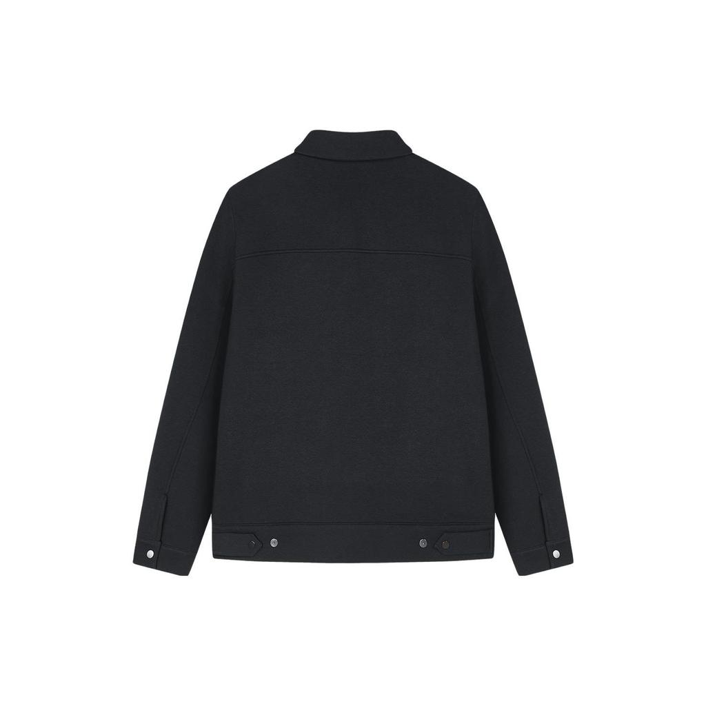 FILA Embroidered Logo Polo Casual Knit Jacket Men jackets Black F11M348502F-BK
