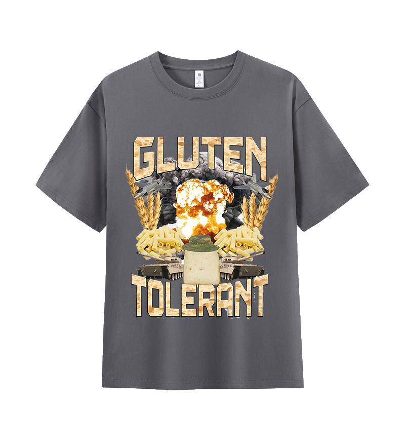 

Gluten Tolerant Funny Gift for Gluten Intolerant Tshirt Unisex Women Vintage T Shirt Casual ONeck Short Sleeve T Shirts S