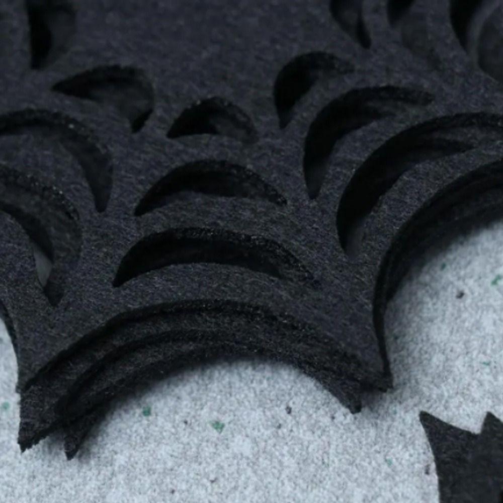 6pcs Heat Resistant Spider Web Coaster Hollow Spider Web Cup Mat Spider Web Cup Pad  Halloween