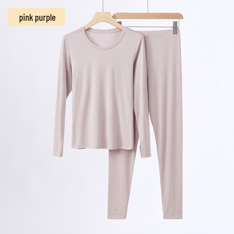 

Thin Lenzing Modal Thermal Underwear Set for Men and Women - High Elastic Spring & Autumn Wear female; M рожевий/фіолетовий