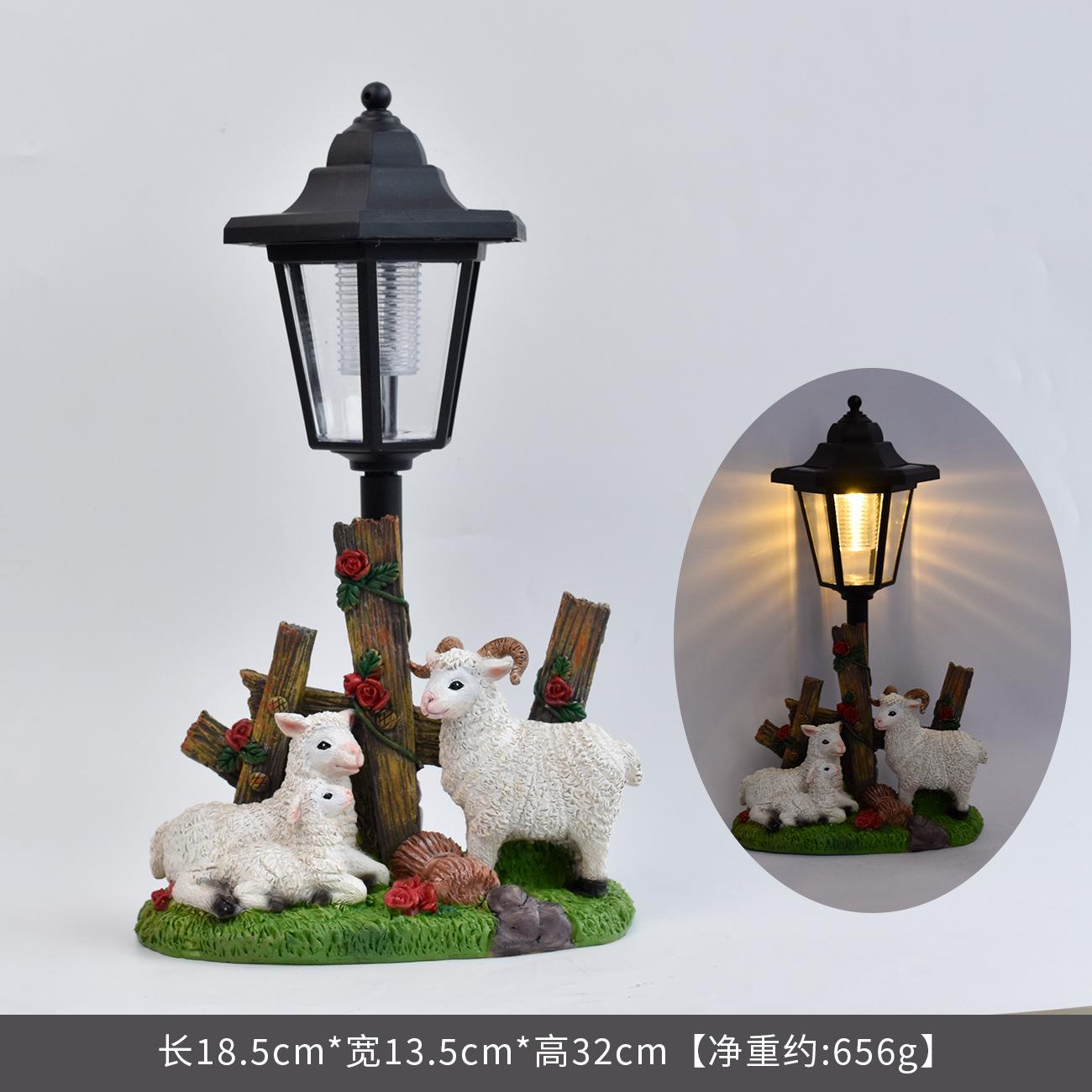 

JYL TS/172,Simulation Cow Sheep Figurine Solar Outdoor Light for Garden Decor Scene Craft Night Lamp One Size радикальні червоний колір