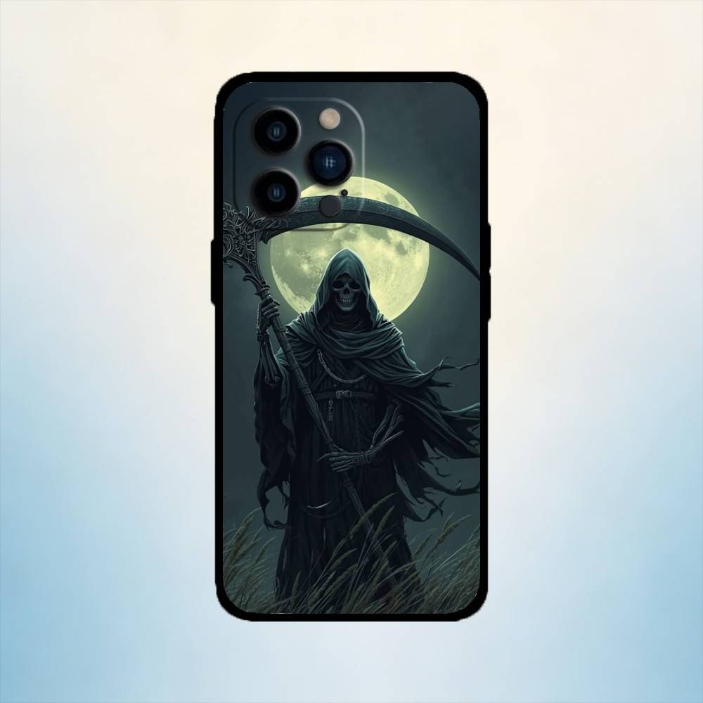 

AAA Santa Muerte Phone Case For iPhone 17,16,15,14,13,12,11 Plus,Pro Max,XS,Soft Silicone Black Cover iPhone16e