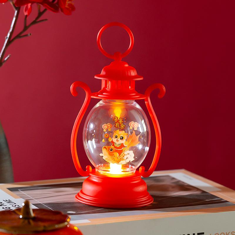 

Дети несут светящиеся фонарики Новогодние товары Дракон Новый год Весенний фестиваль Украшения Подвесные украшения Стенд