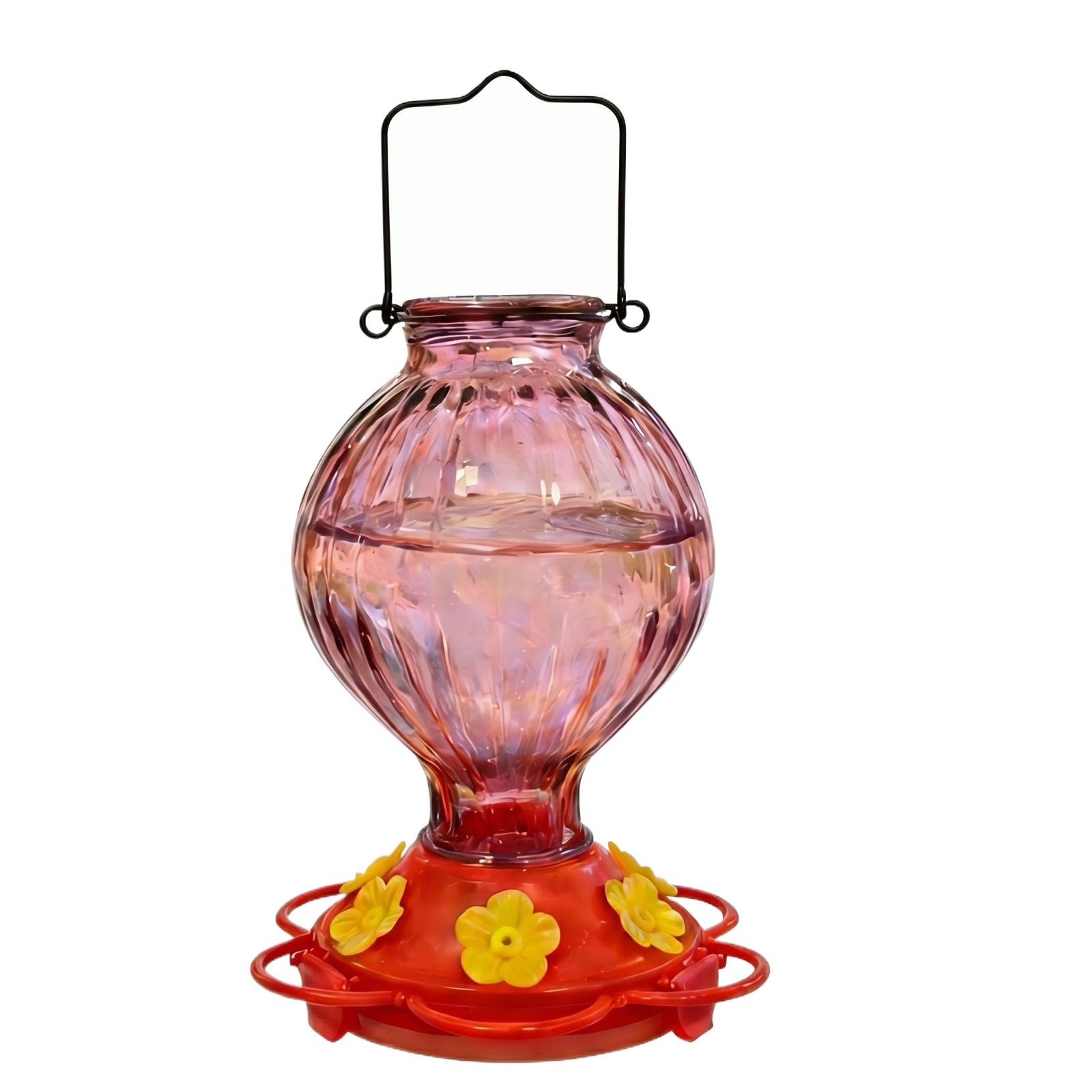 

Подвесная стеклянная кормушка для птиц, Подходит для использования на открытом воздухе, Является подарком для. Красная версия one size белый